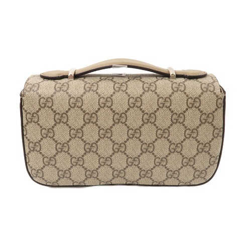 GUCCI GG SHW Mini Petite GG 2 Way Shoulder Bag 739722 PVC Coated Canvas Brown