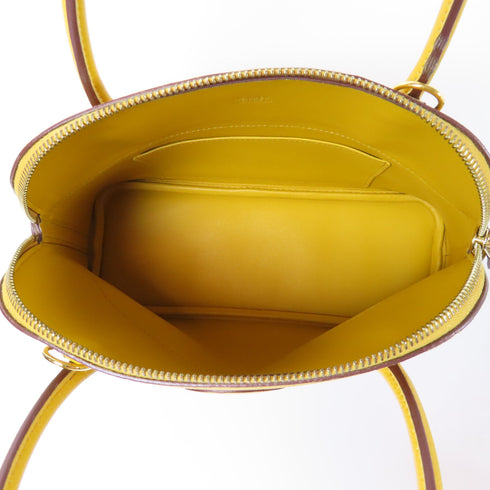 HERMES GHW Bolide 27 2 Way Shoulder Handbag Veau Epsom Leather Jaune Ambre