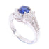 FINE JEWELRY 1.032ct Sapphire 0.91ct Diamond Ring US#6.25 PT900 Platinum