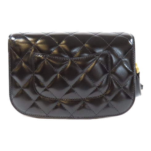CHANEL Quilted CC Coco Mark Flap Shoulder Bag AS3402 Calfskin Leather Black
