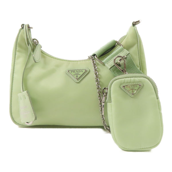 PRADA SHW Re-Edition 2005 Shoulder Bag Nylon Green