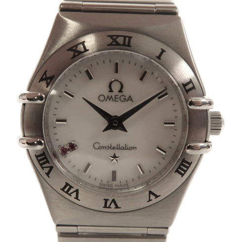OMEGA Constellation Quartz Watch Stainless Steel White