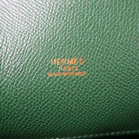 HERMES GHW Kelly Sports Shoulder Bag Epsom Leather Green