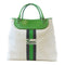 GUCCI GG SHW Shoulder Tote Bag 189653 Coated Canvas Leather White Green