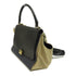 CELINE GHW Trapeze 2Way Shoulder Hand Bag Calfskin Leather Navy Blue/Beige