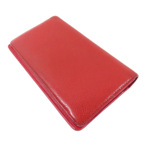 CHANEL CC Long Wallet 15550353 Calfskin Leather Red