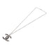 CHANEL CC Necklace Accessories Metal Black Silver