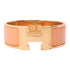 HERMES Clic-Clac H Bracelet Metal Gold Orange