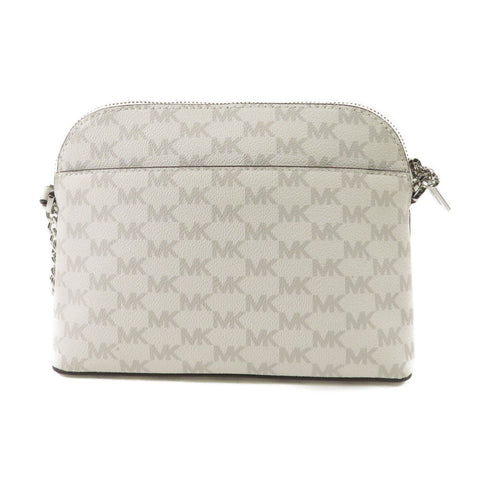 Michael Kors SHW Chain Shoulder Bag 38TOCIJC3V PVC Coated Canvas White