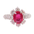 FINE JEWELRY 1.87ct Ruby 1.24ct Diamond Ring PT900 Platinum US#6.5