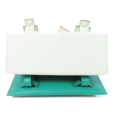 HERMES PHW Kelly Doll Picto Shoulder Bag Epsom Leather Vert Fizz Green