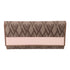 Valentino GHW Long Wallet Canvas Brown Pink