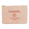 CHANEL CC SHW Clutch Bag Pouch Canvas Pink