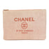 CHANEL CC SHW Clutch Bag Pouch Canvas Pink