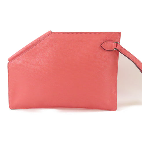 HERMES PHW Kelly Pocket To Go Pouch Chevre Leather