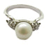 JEWELRY Pearl Ring 18K White Gold US#6.5
