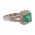 Fine Jewelry 1.363ct Emerald 0.60ct Diamond Ring US#6.5 PT900 Platinum