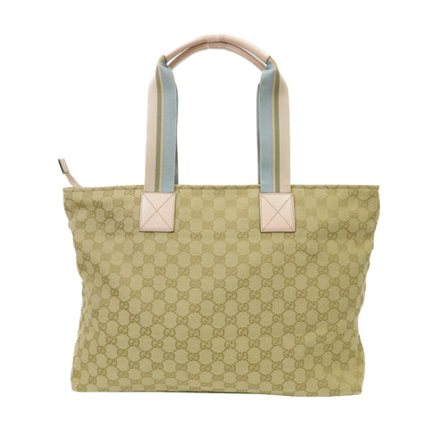 GUCCI GG GHW Tote Bag Handbag 155524 Canvas Brown/Pink