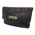 Alexander McQueen GHW Clutch Bag Pouch Calfskin Leather Black