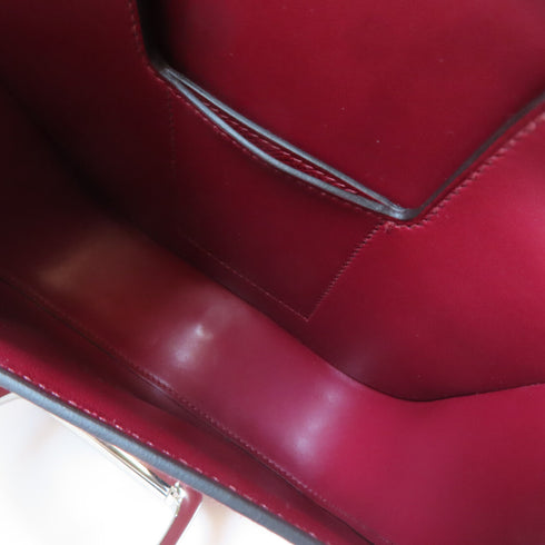 HERMES PHW Della Cavalleria Mini Shoulder Crossbody Bag Veau Epsom Rouge Grenat