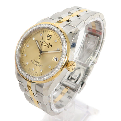 TUDOR Glamour Date Automatic Watch 55023 Stainless Steel/18K Yellow Gold Gold