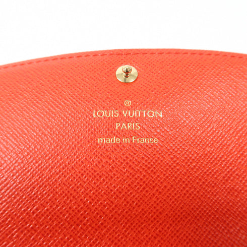 LOUIS VUITTON LV GHW Emilie Wallet Long Wallet M68313 Monogram Brown/Red