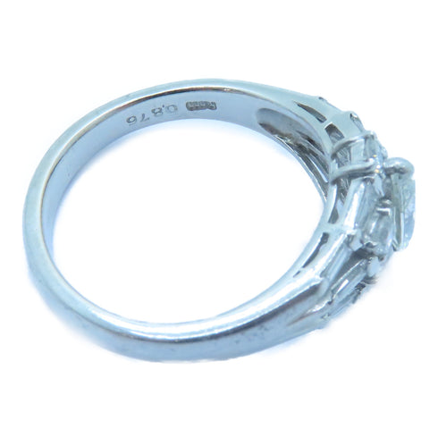 JEWELRY PT900 Gold Plated Diamond Ring 0.876ct/0.88ct Diamond Ring US#9.25 R...