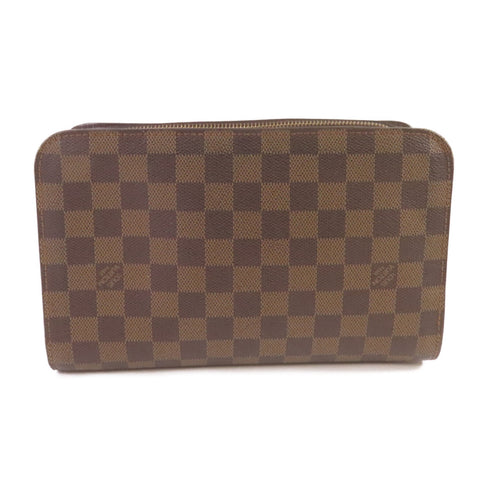 LOUIS VUITTON LV GHW Saint Louis Clutch Bag Pouch N51993 Damier Ebene Brown