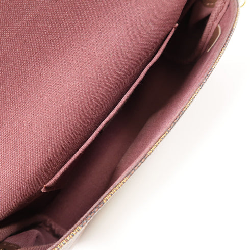 LOUIS VUITTON LV GHW Favorite PM 2Way Shoulder Bag N41276 Damier Ebene Brown