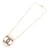 CHANEL CC Necklace Metal Leather Gold Black