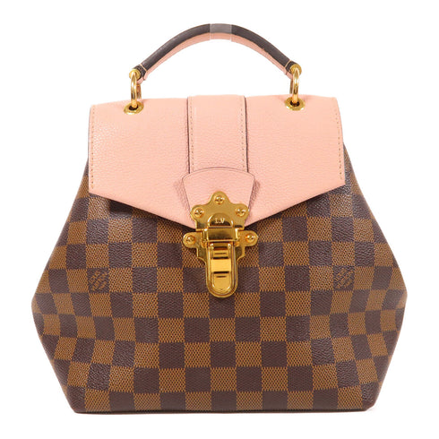 LOUIS VUITTON LV GHW Clapton Backpack N42262 Damier Ebene Pink/Brown