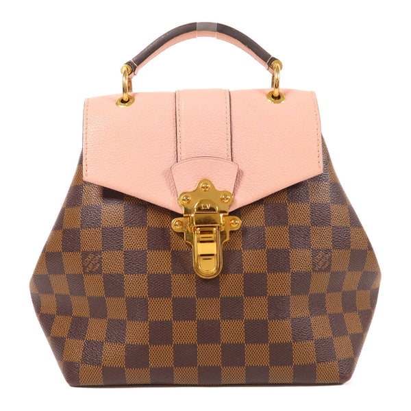 LOUIS VUITTON LV GHW Clapton Backpack N42262 Damier Ebene Pink/Brown