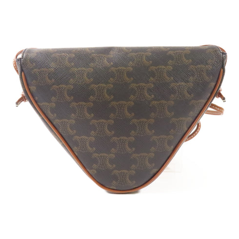 CELINE Shoulder Bag 195902 PVC Coated Canvas Brown