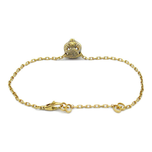 GUCCI GG Onyx Diamond Bracelet 18K Yellow Gold