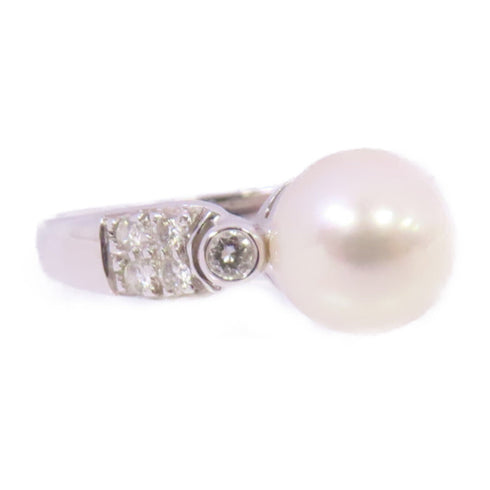 JEWELRY Pearl Ring US#4.75 18K White Gold