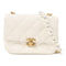 CHANEL CC GHW Chain Shoulder Bag AS3205 Lambskin Leather White