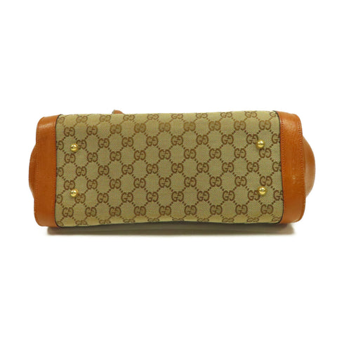 GUCCI GG GHW Hand Bag Canvas 114998 Brown