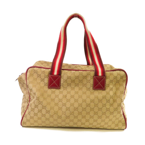 GUCCI GG Boston Bag Travel Bag GG Canvas 153240 Brown Red