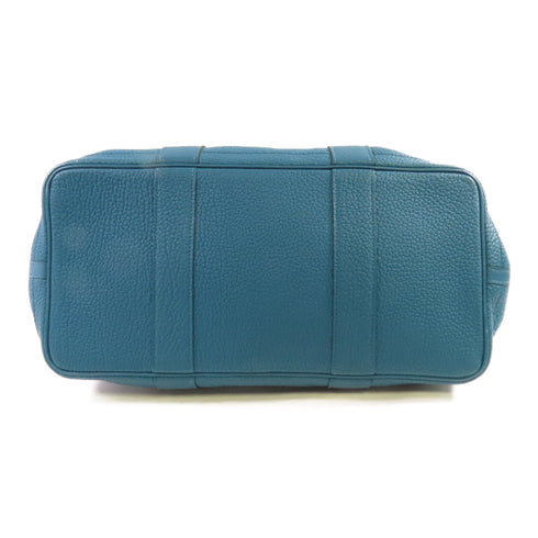 HERMES PHW Garden Party 36 Shoulder Bag Negonda Leather Bleu Atoll