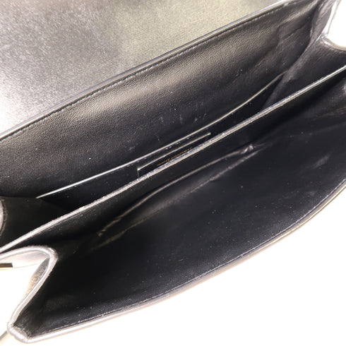 SAINT LAURENT YSL GHW Shoulder Bag Suede/Leather Black