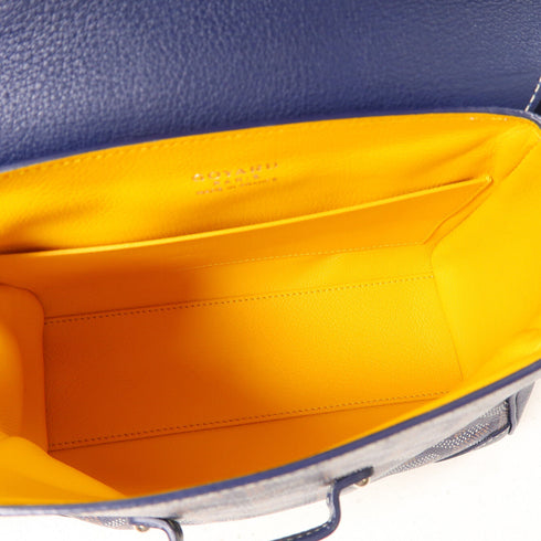 GOYARD SHW Saigon 2 Way Shoulder Bag Handag Coated Canvas/Leather Navy