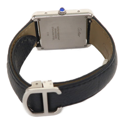 CARTIER Tank Solo Quartz Watch WSTA0028 Stainless Steel White