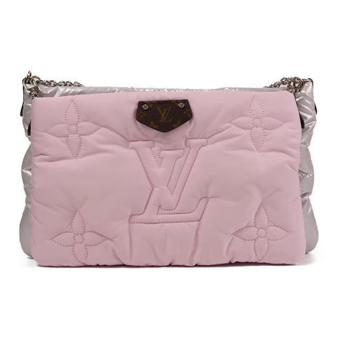 LOUIS VUITTON LV SHW Maxi Multi Pochette Accessories Nylon M21056 Silver/Pink