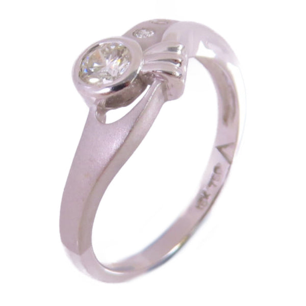 Fine Jewelry Diamond Ring US#6 18K White Gold