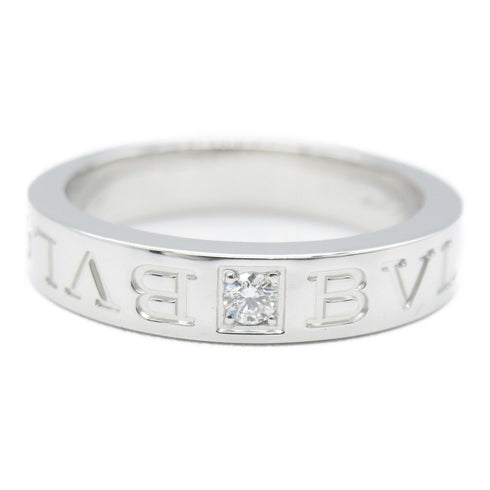 BVLGARI B-zero1 Double Logo Diamond Ring 18K White Gold Bvlgari#52 US#6