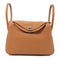 HERMES PHW Lindy 26 2 Way Shoulder Bag Clemence Leather Gold