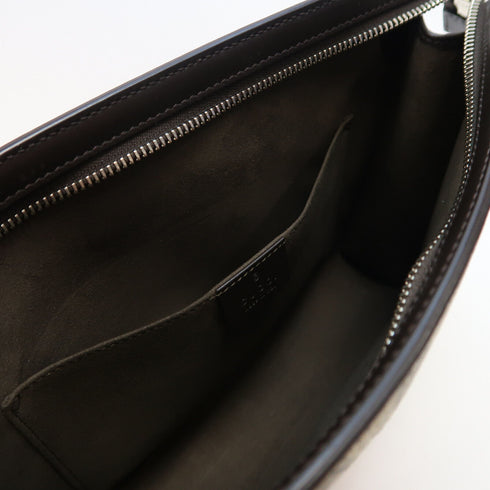 GUCCI GG SHW Clutch Bag 475316 Coated Canvas Brown