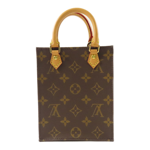 LOUIS VUITTON LV GHW Petit Sac Plat 2 Way Shoulder Bag M81295 Monogram Brown