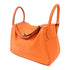 HERMES PHW Lindy 30 2 Way Shoulder Bag Veau Swift Leather Orange