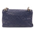 CHANEL CC Mattelasse Shoulder Bag Lambskin Leather Navy
